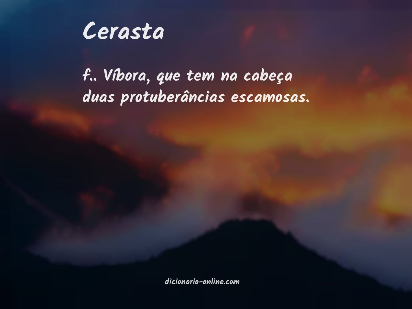 Significado de cerasta