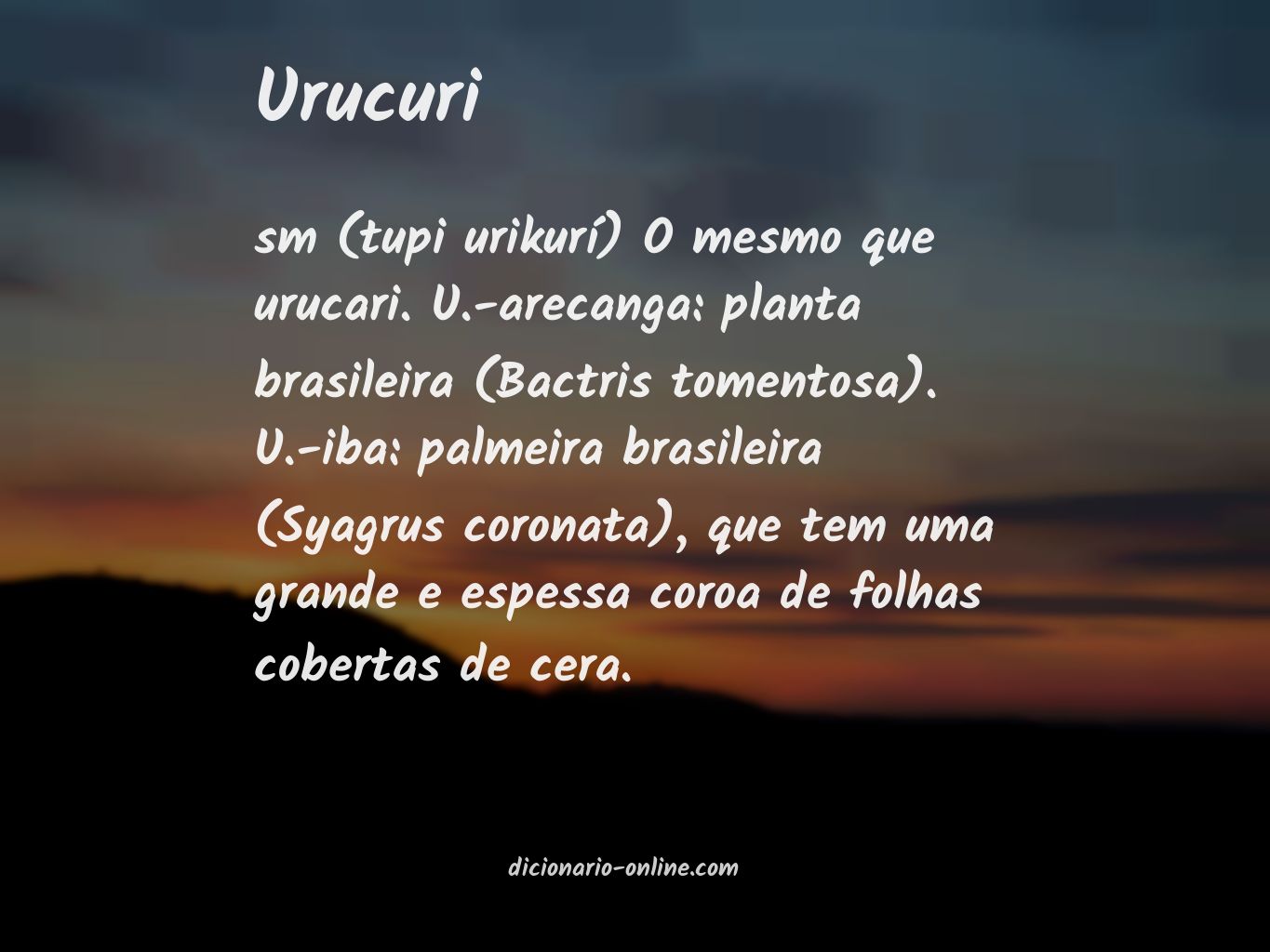 Significado de urucuri