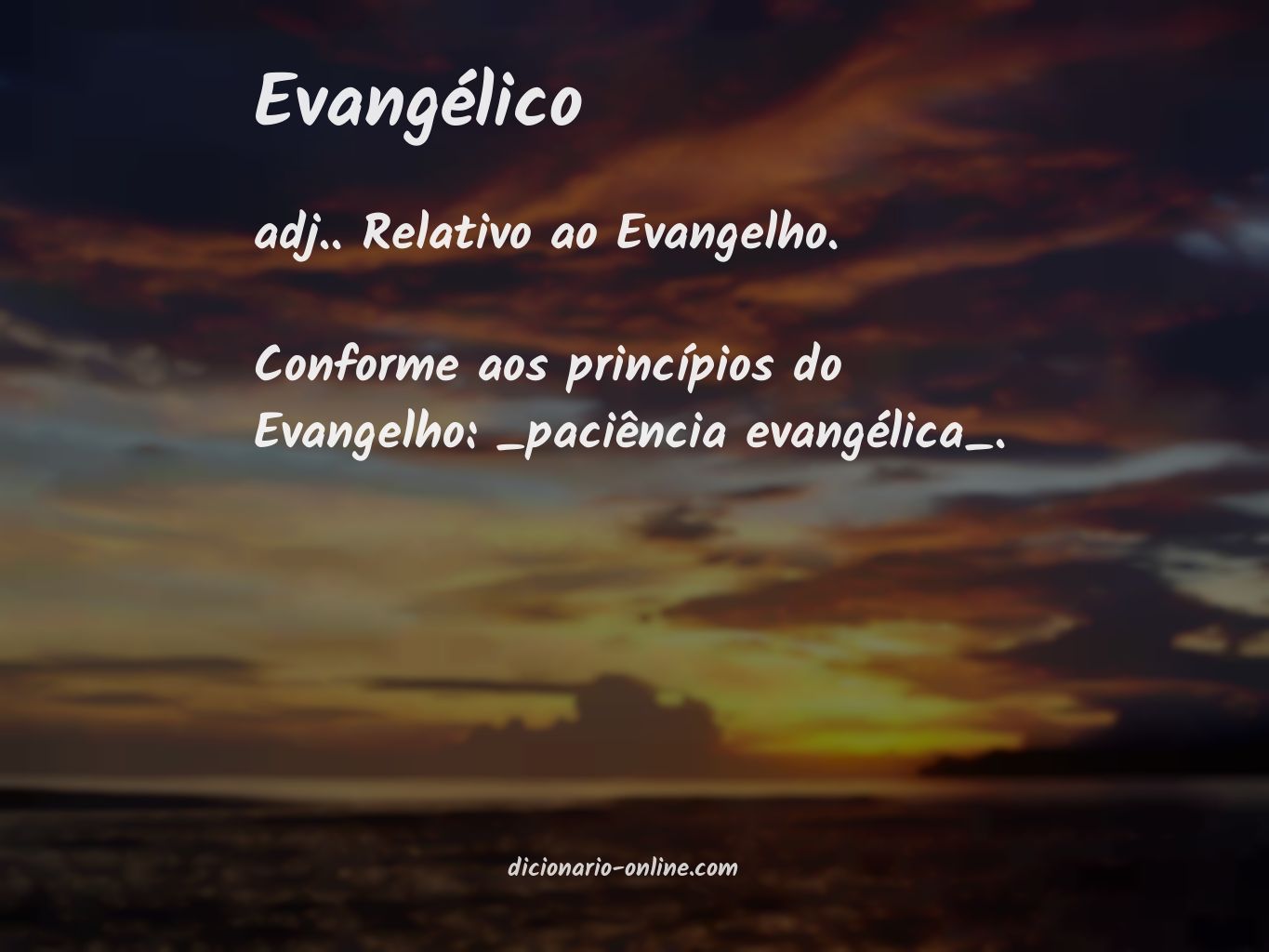 Significado de evangélico