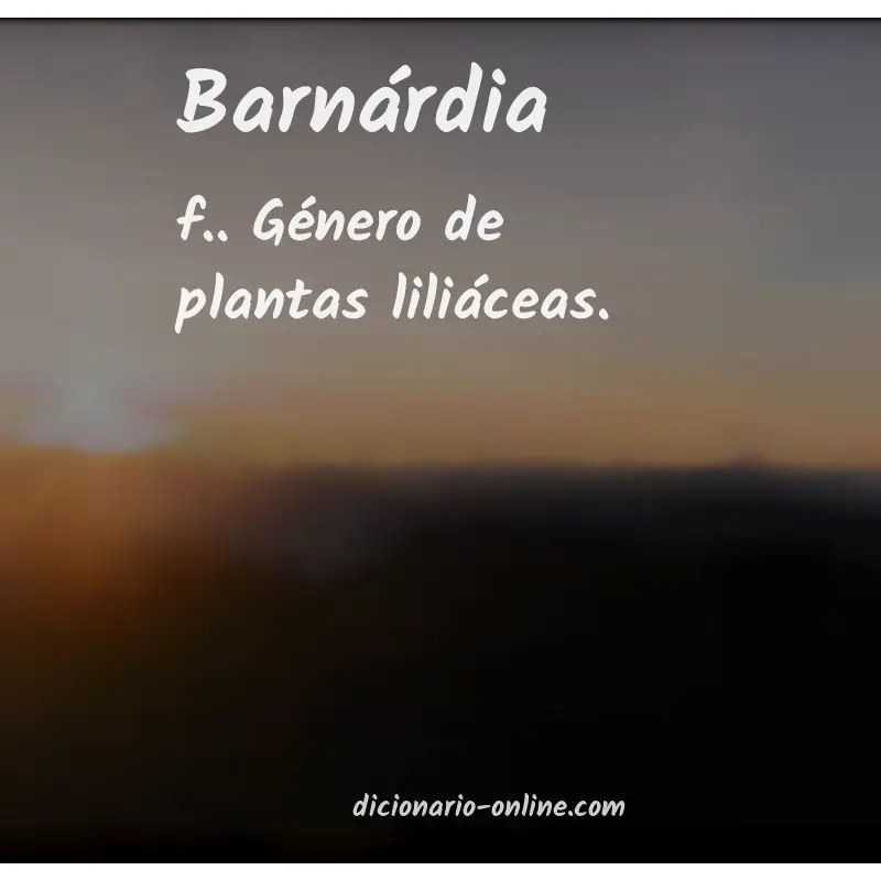 Significado de barnárdia