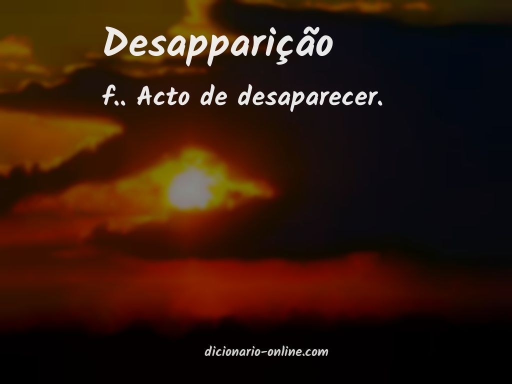 Significado de desapparição