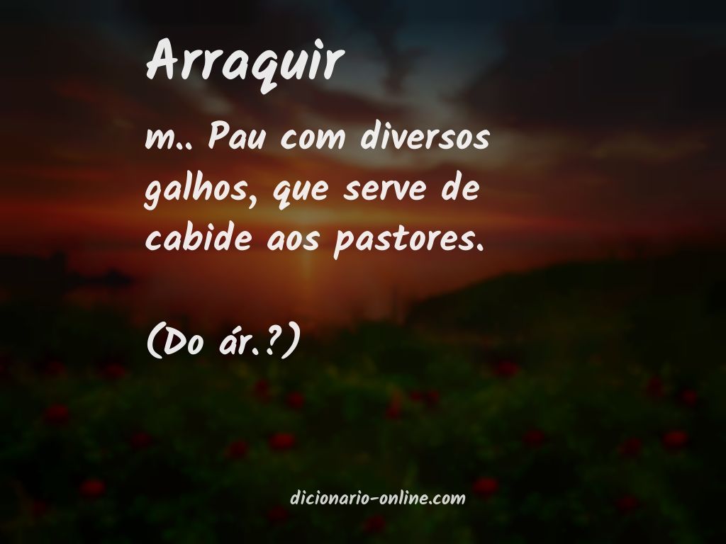 Significado de arraquir