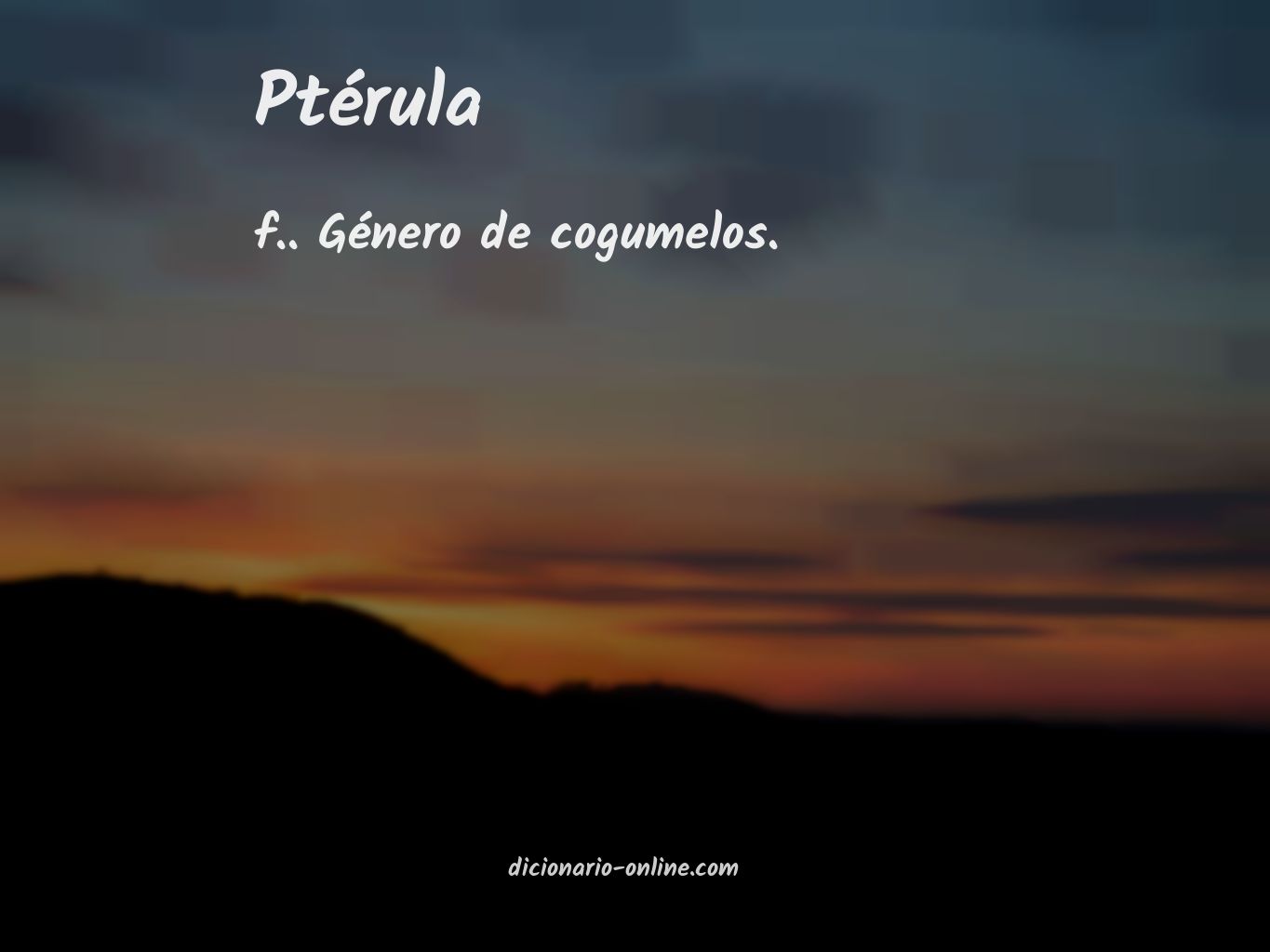 Significado de ptérula