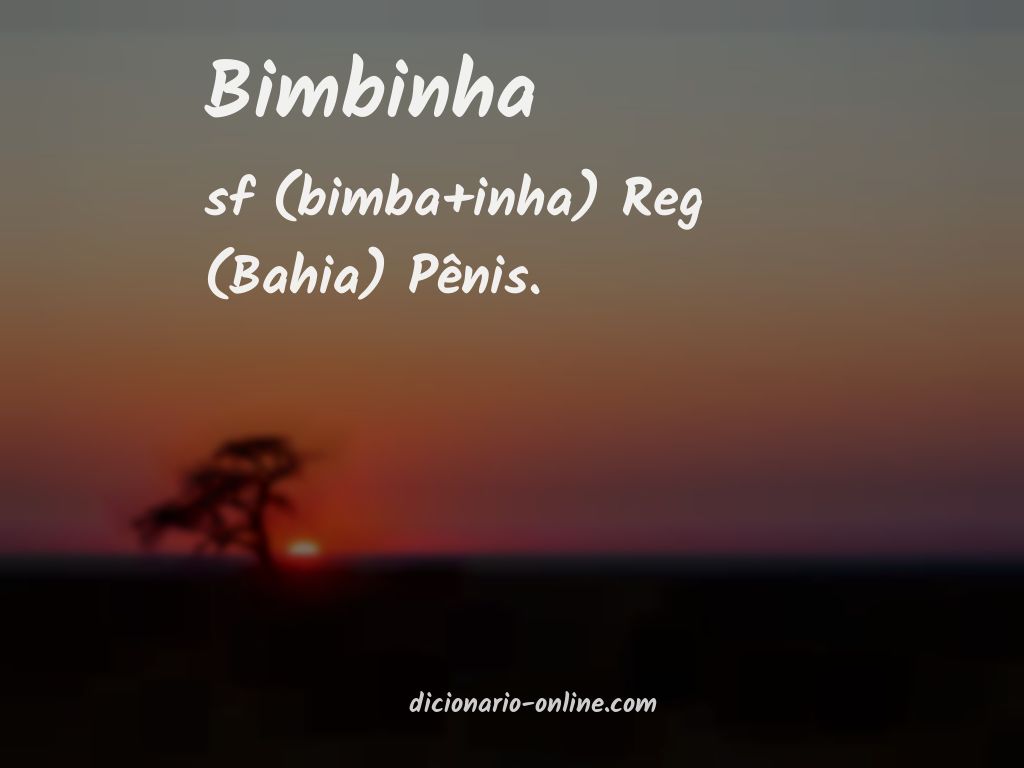 Significado de bimbinha