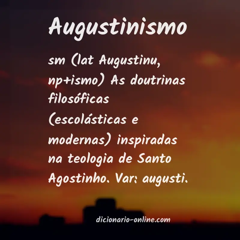 Significado de augustinismo