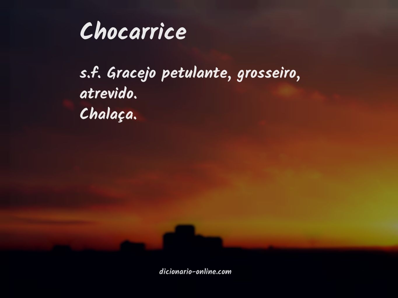 Significado de chocarrice