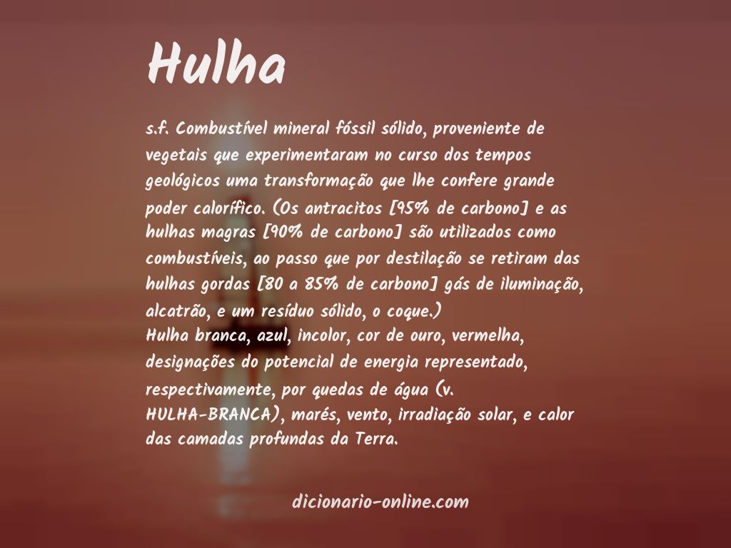 Significado de hulha