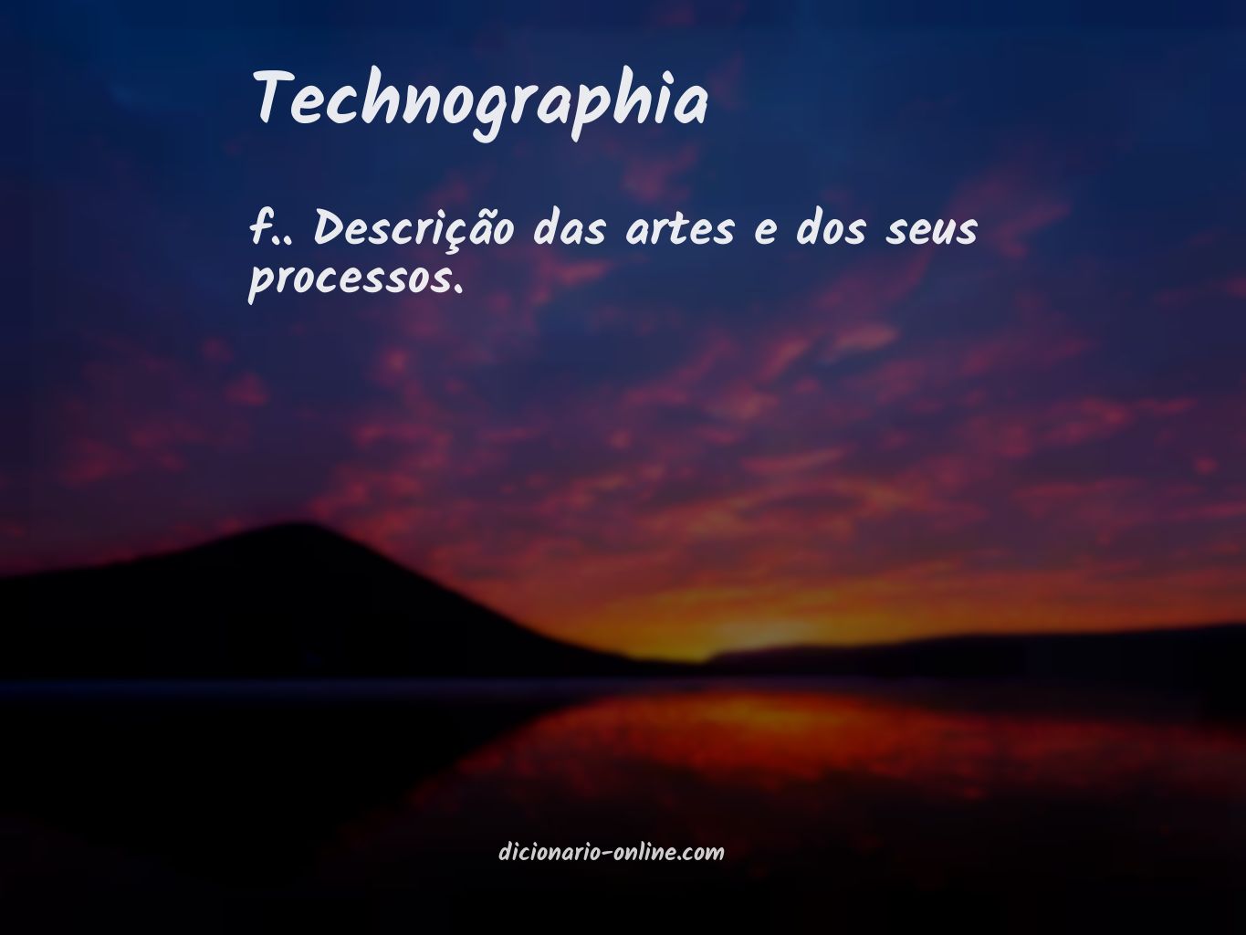 Significado de technographia