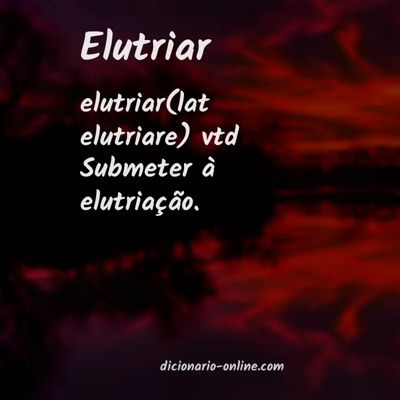 Significado de elutriar
