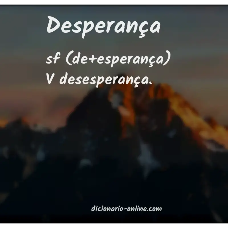 Significado de desperança