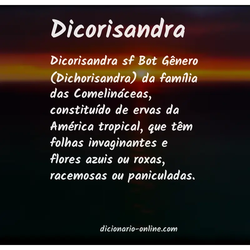 Significado de dicorisandra
