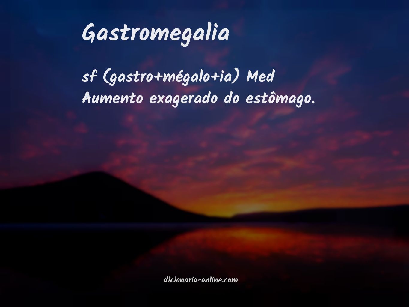 Significado de gastromegalia