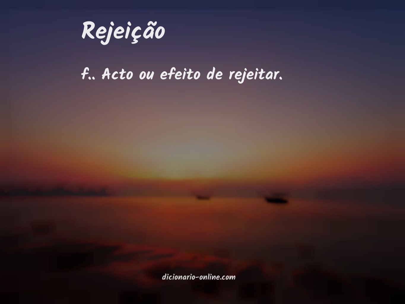 Significado de rejeição