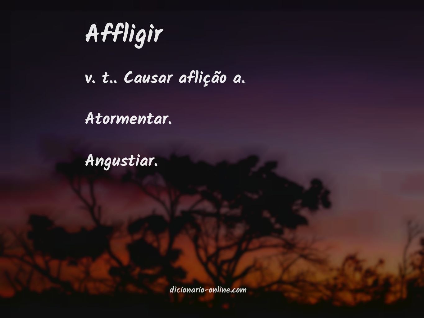 Significado de affligir