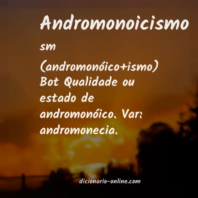 Significado de andromonoicismo