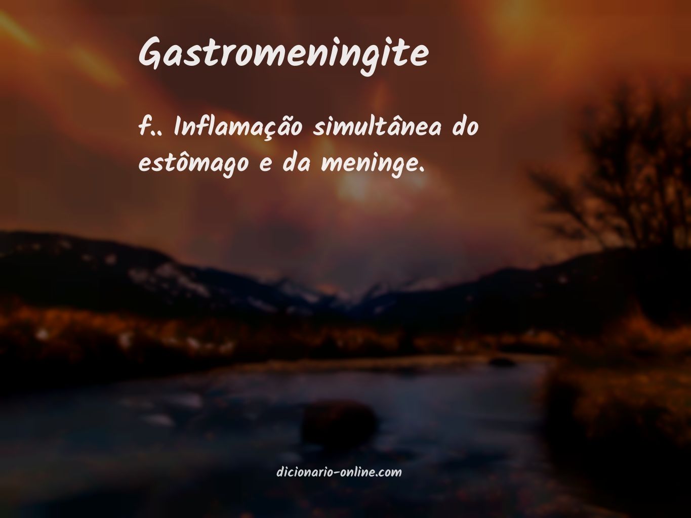 Significado de gastromeningite