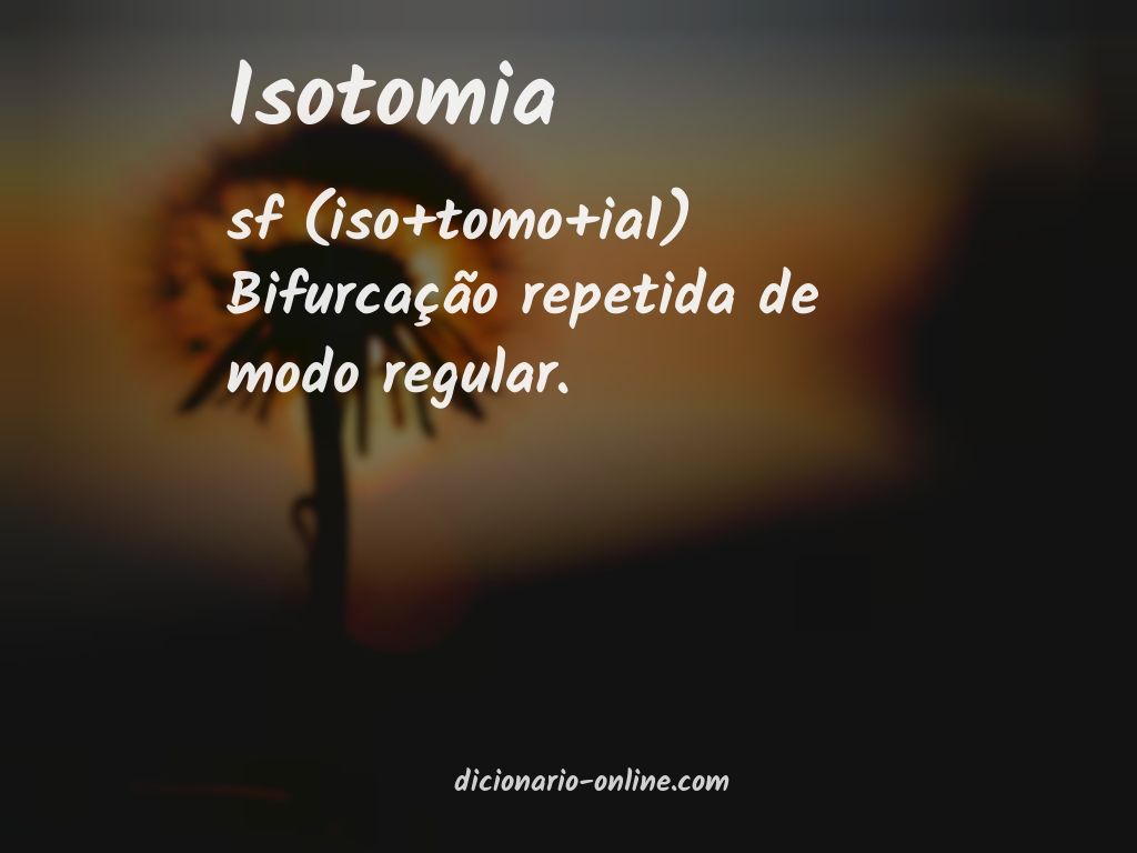 Significado de isotomia