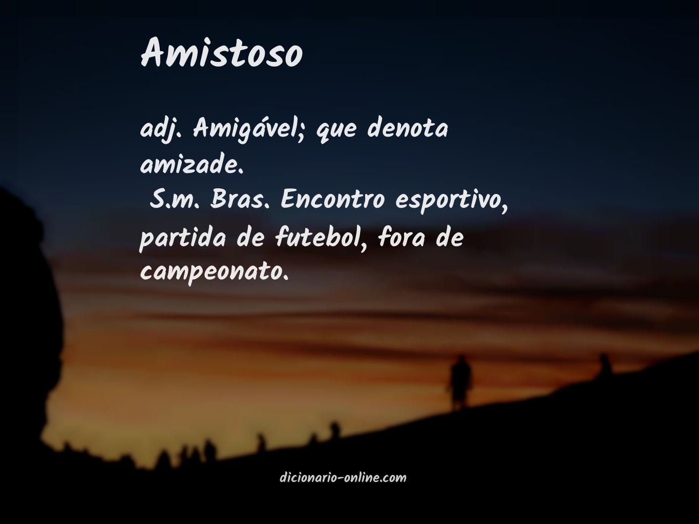 Significado de amistoso