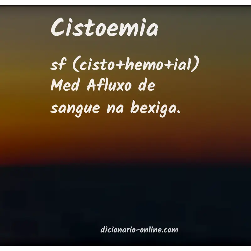 Significado de cistoemia