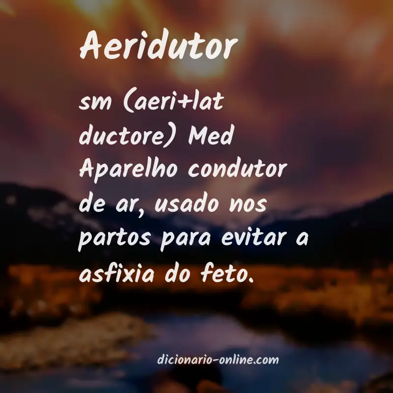 Significado de aeridutor