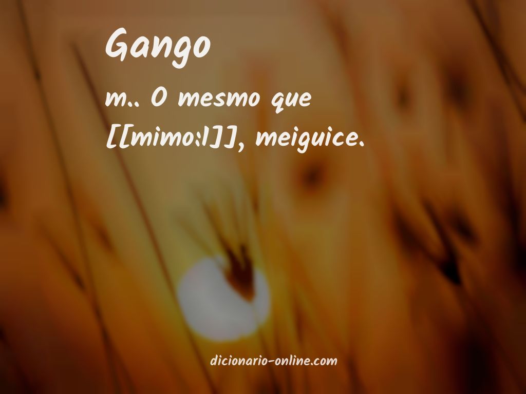 Significado de gango