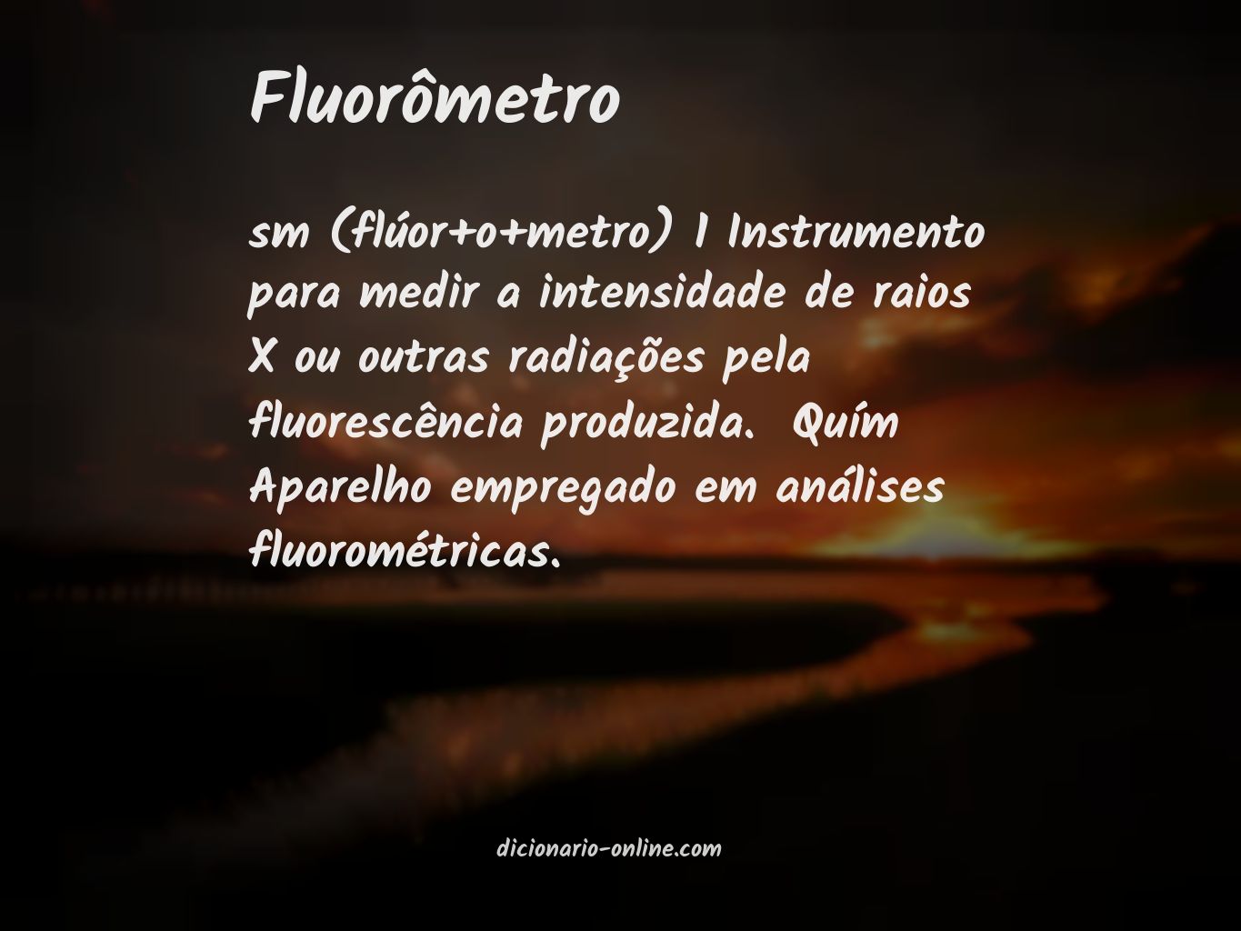 Significado de fluorômetro