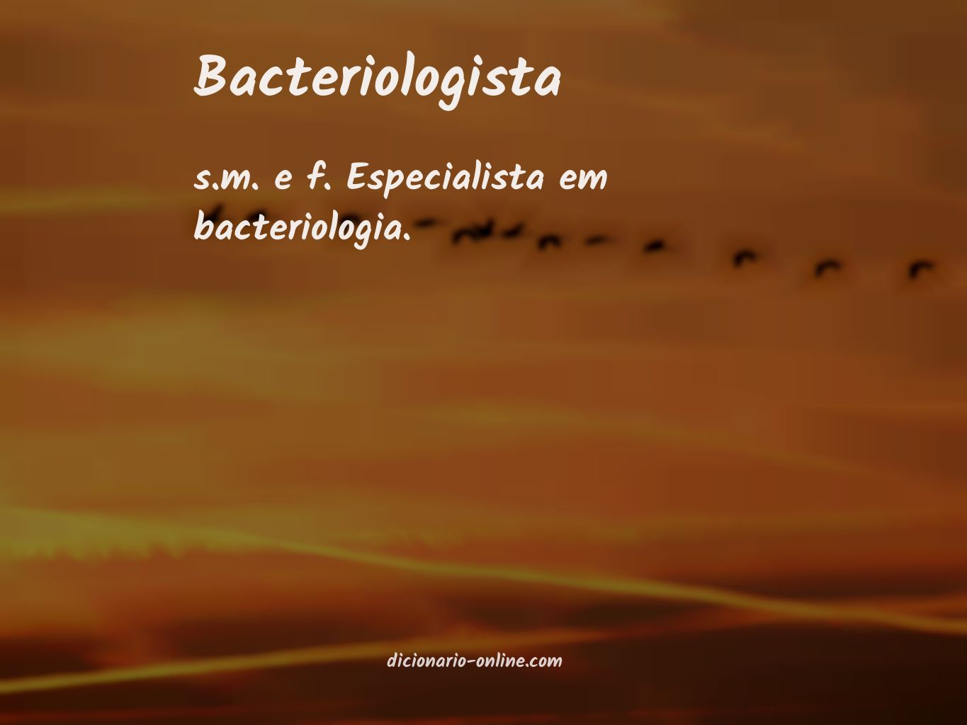 Significado de bacteriologista
