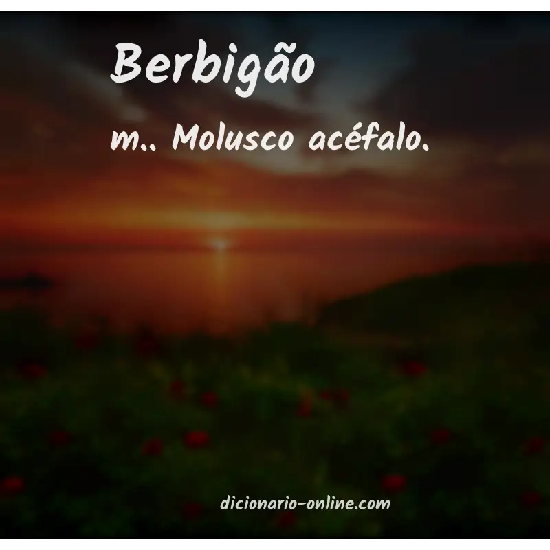 Significado de berbigão