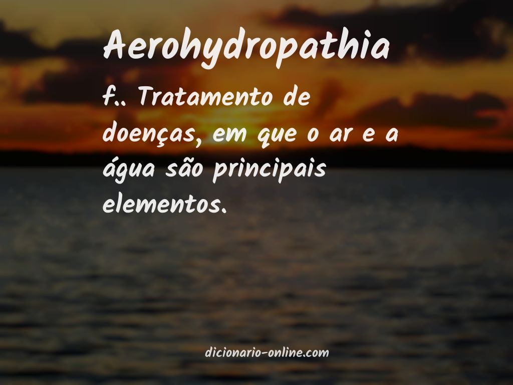 Significado de aerohydropathia