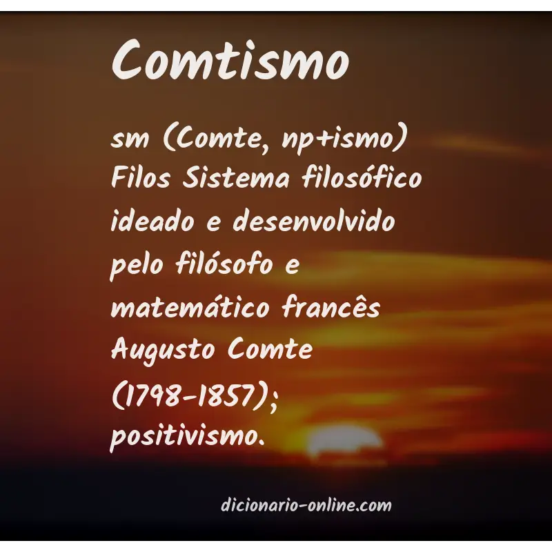 Significado de comtismo