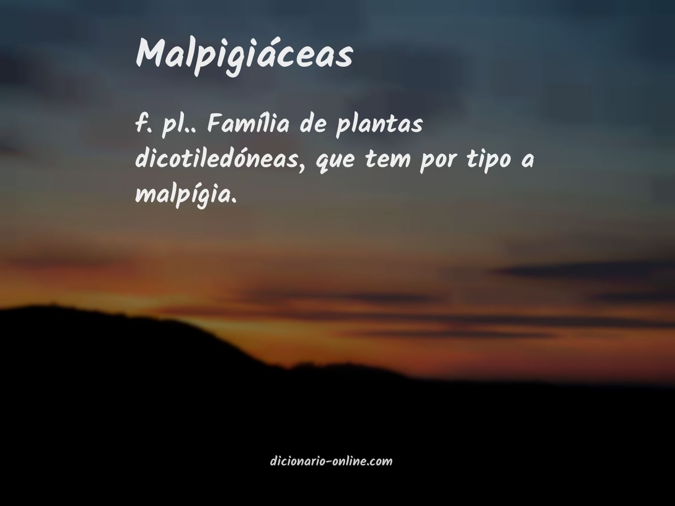 Significado de malpigiáceas