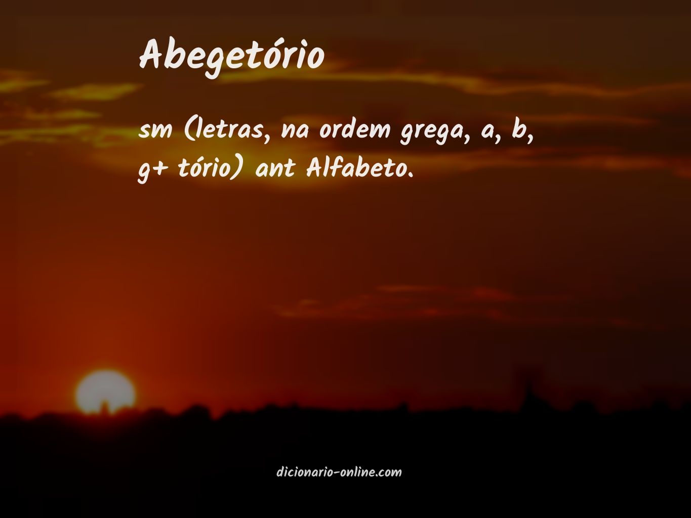 Significado de abegetório