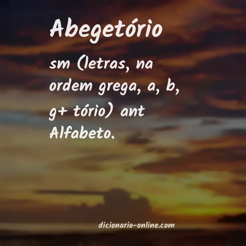 Significado de abegetório