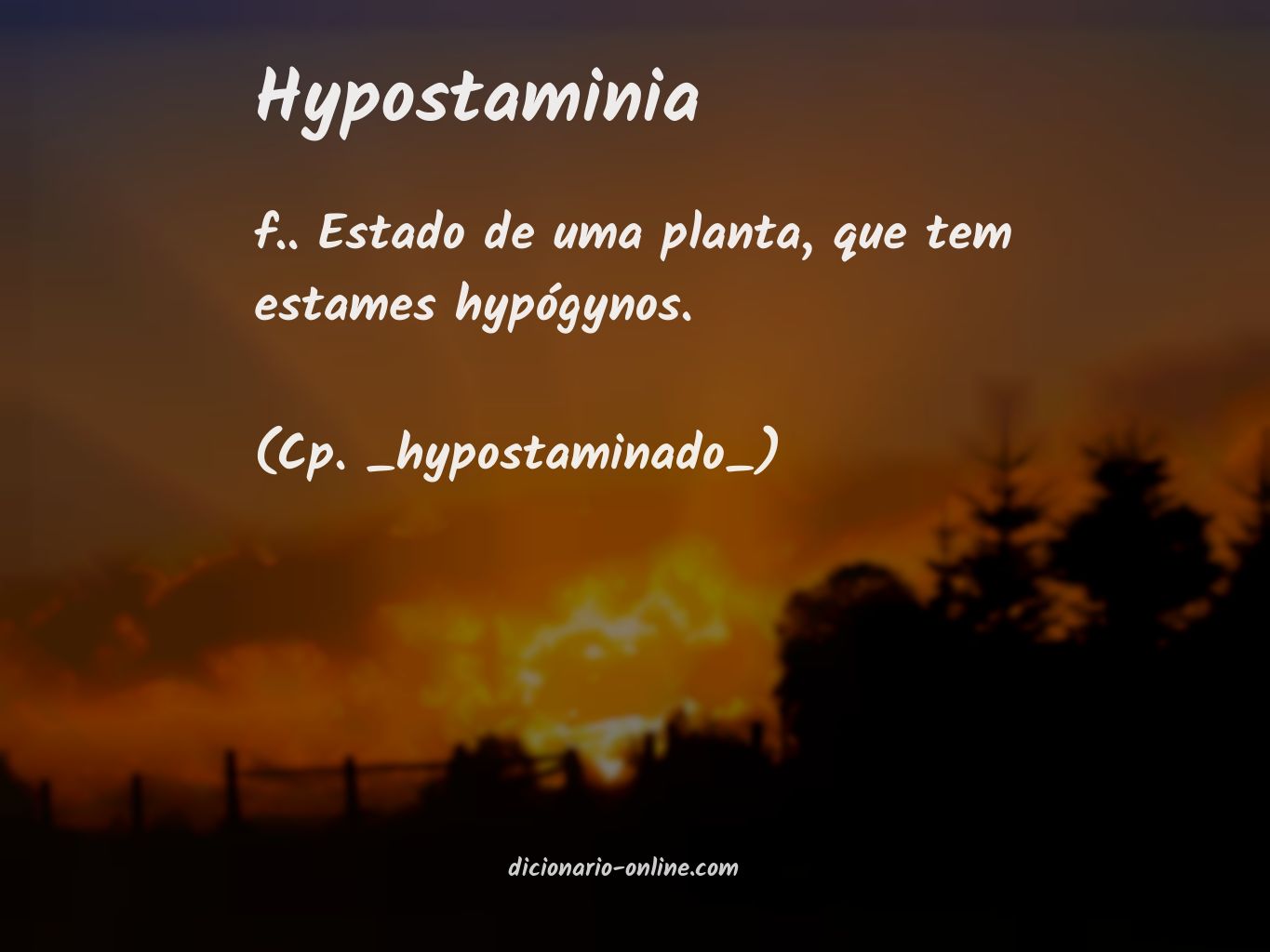 Significado de hypostaminia