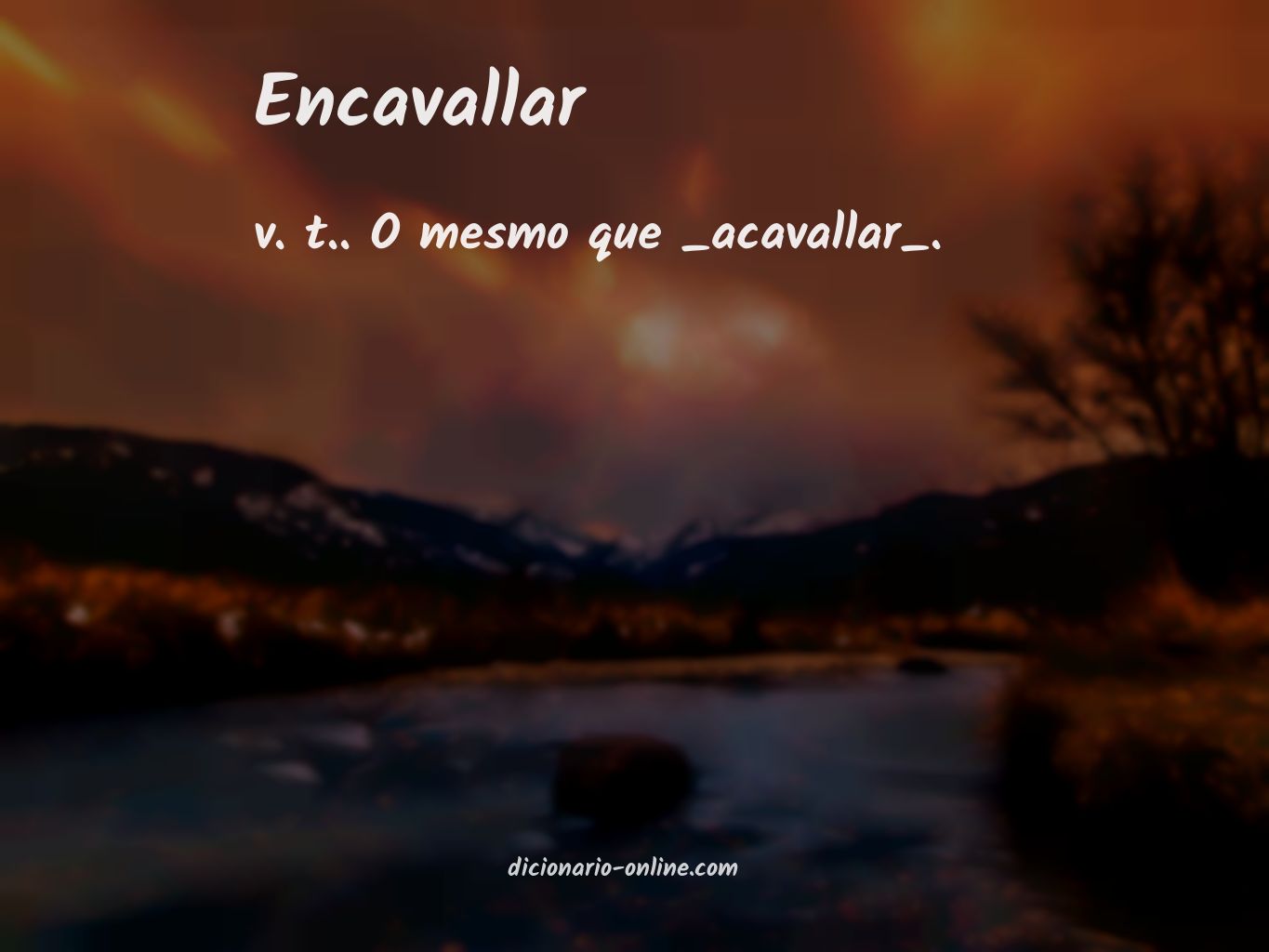 Significado de encavallar