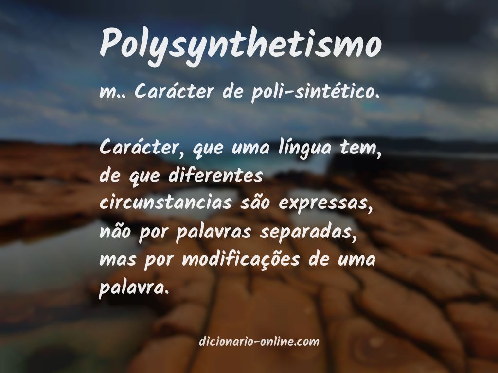 Significado de polysynthetismo