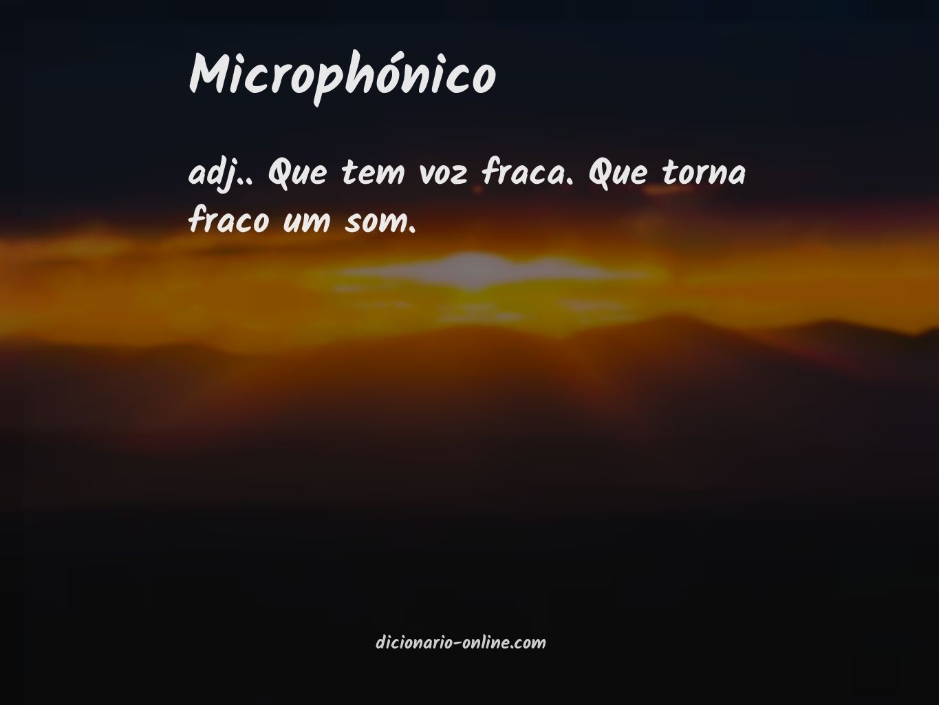 Significado de microphónico