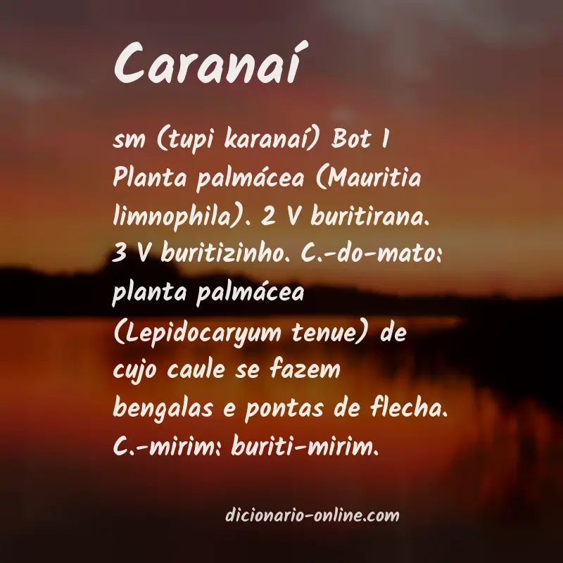 Significado de caranaí