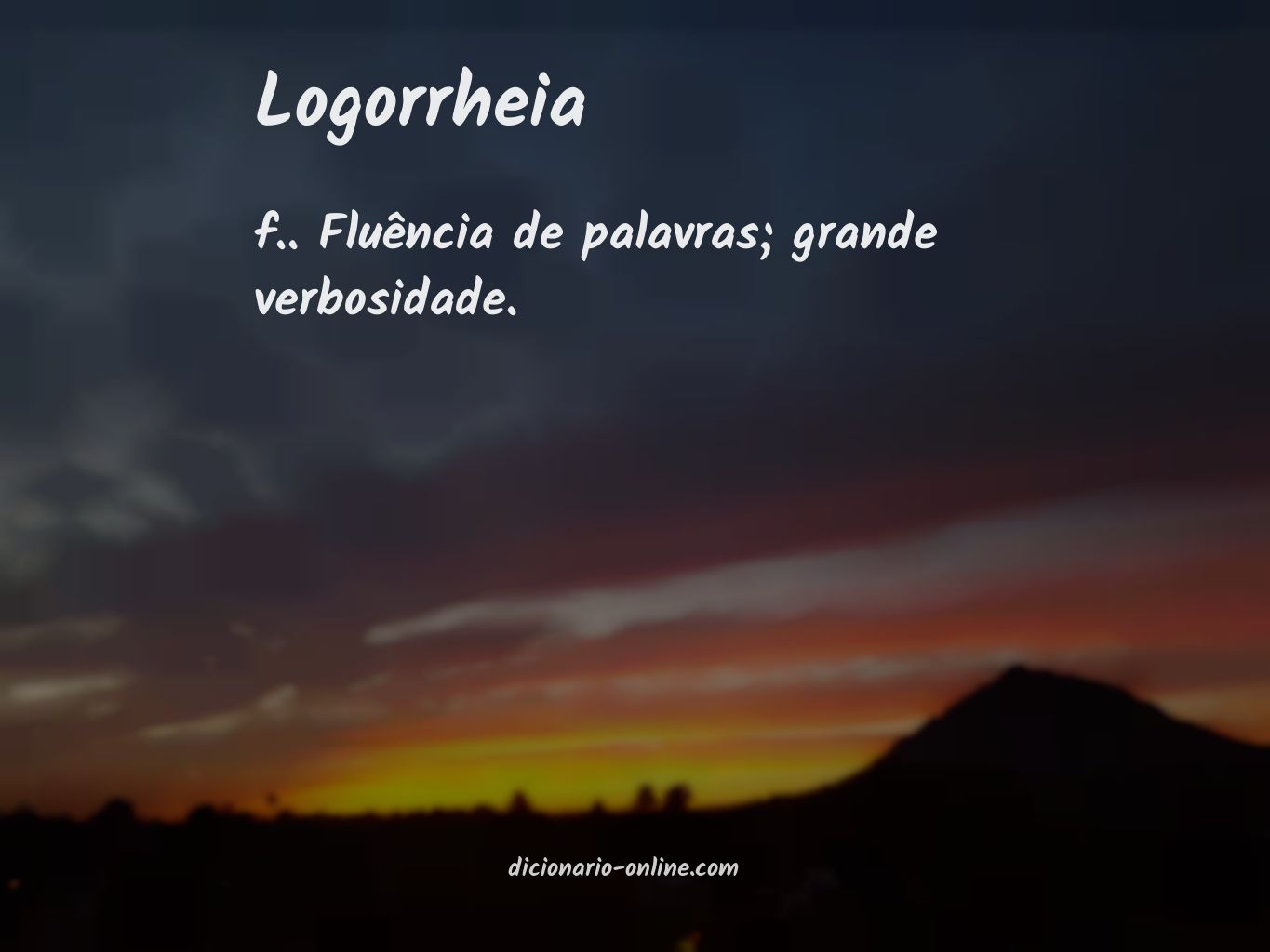 Significado de logorrheia