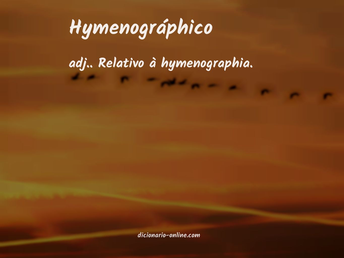 Significado de hymenográphico