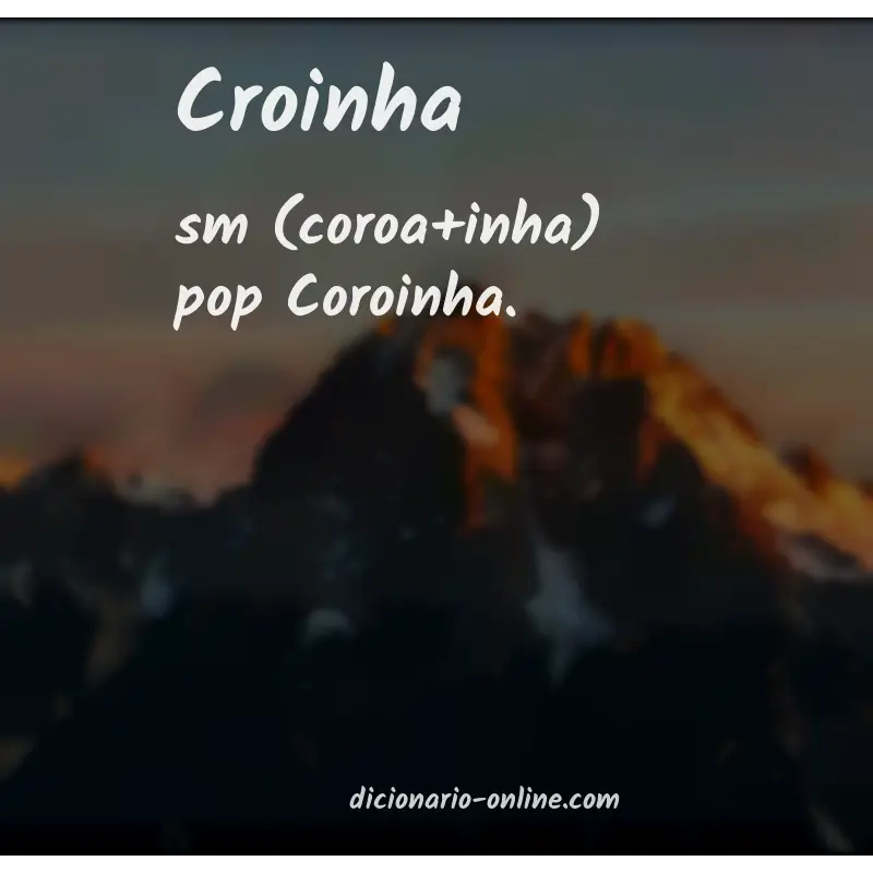 Significado de croinha