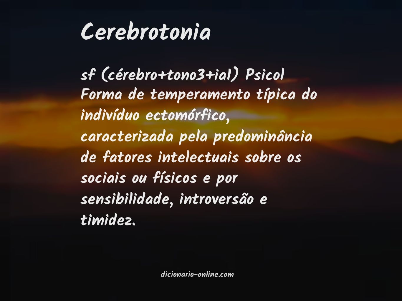 Significado de cerebrotonia