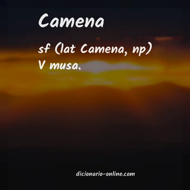 Significado de camena