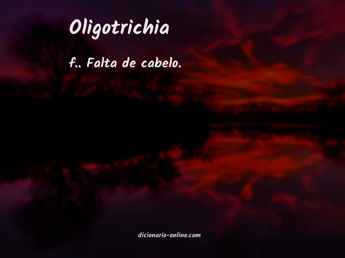 Significado de oligotrichia