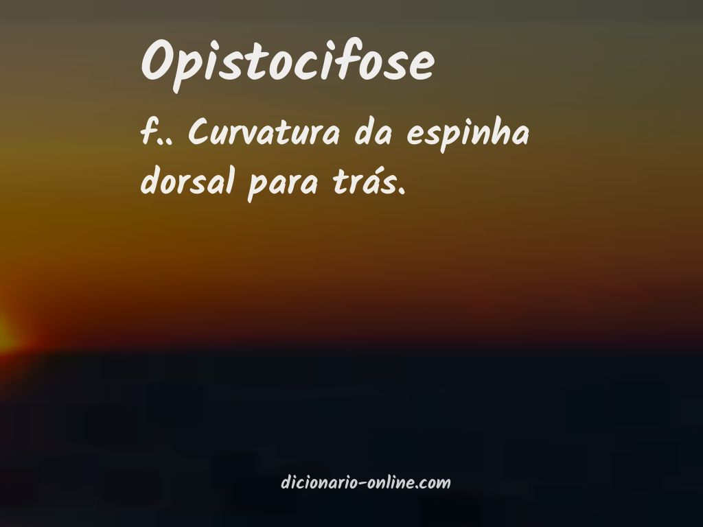 Significado de opistocifose