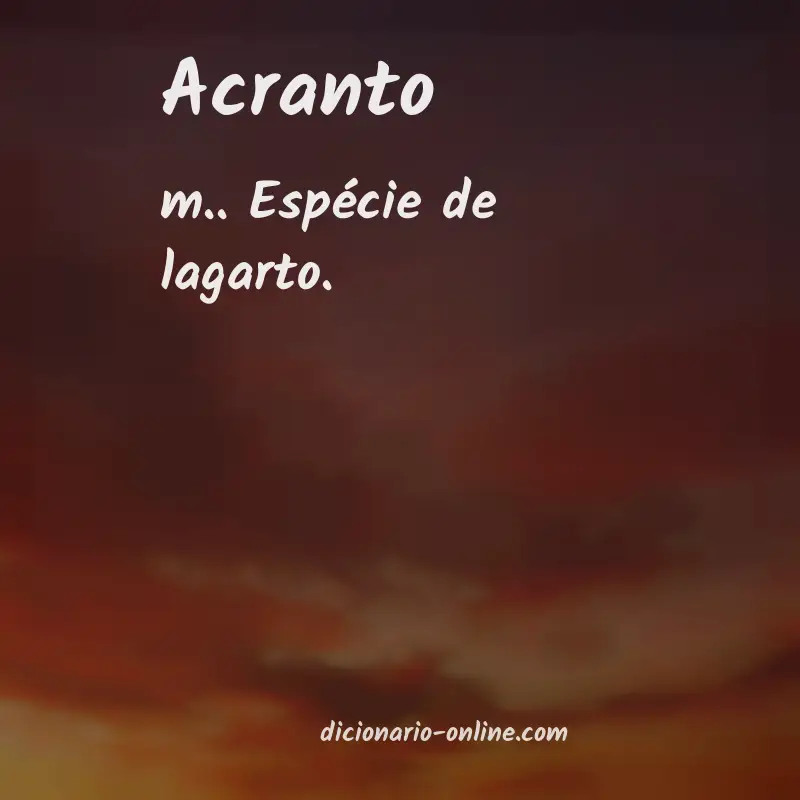 Significado de acranto