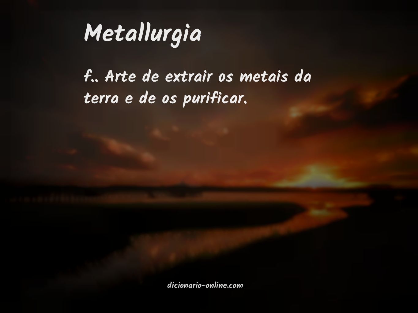 Significado de metallurgia