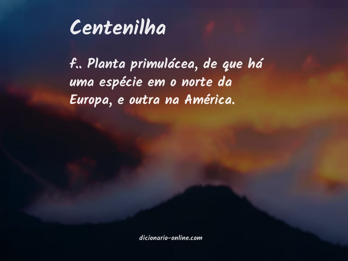 Significado de centenilha