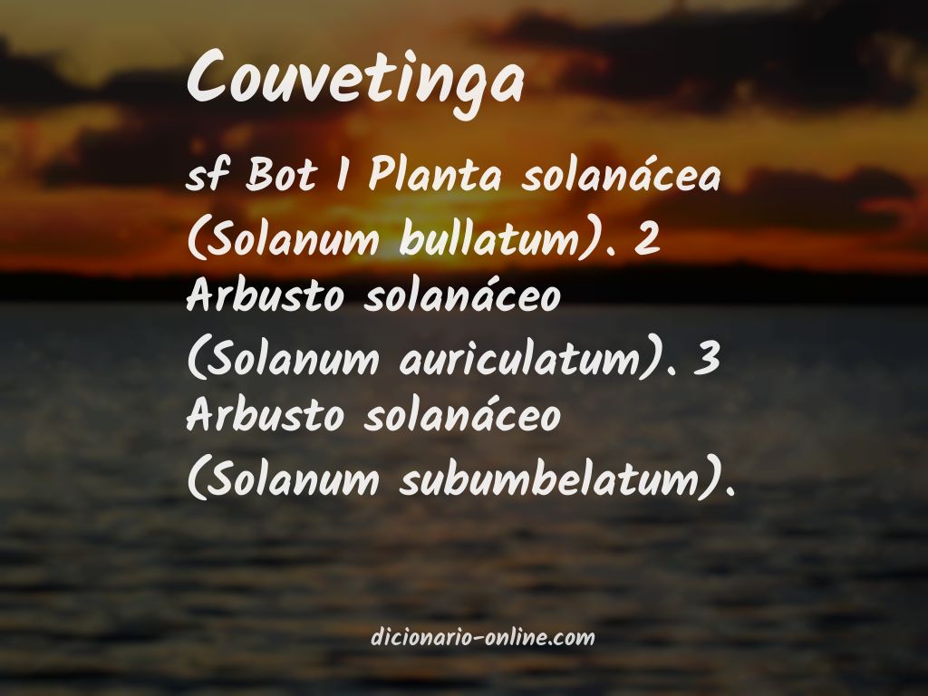 Significado de couvetinga