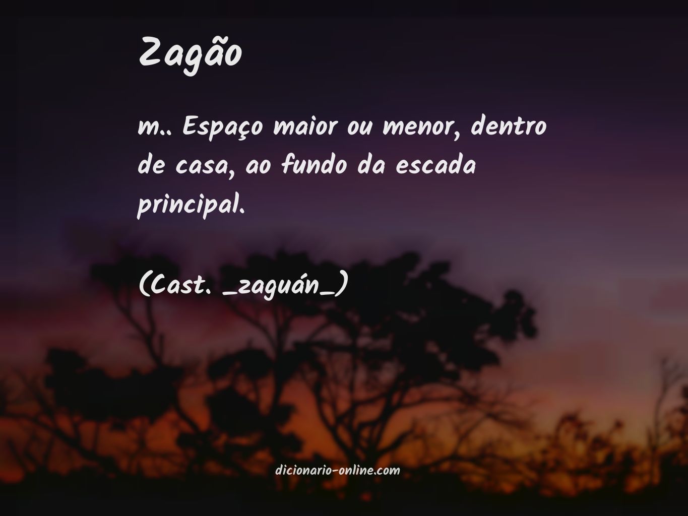 Significado de zagão